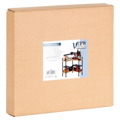 Półka Kuchenna Drewniana Narożna 2 Poziomy Bambus 335 cm VILDE