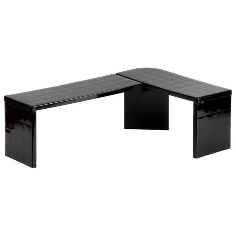 Półka Kuchenna Narożna Czarna Podłużna 47 x 32 x 155 cm VILDE