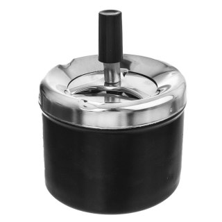 Popielniczka Zamykana Metalowa Czarna Modna Uniwersalna Solidna ORION 9,5cm