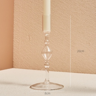 Nowoczesny szklany świecznik Nordic Home Decor Przezroczysty szklany świecznik Świeczki Ozdoby do dekoracji domu Świecznik