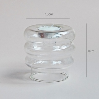 Nowoczesny szklany świecznik Nordic Home Decor Przezroczysty szklany świecznik Świeczki Ozdoby do dekoracji domu Świecznik