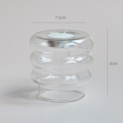 Nowoczesny szklany świecznik Nordic Home Decor Przezroczysty szklany świecznik Świeczki Ozdoby do dekoracji domu Świecznik