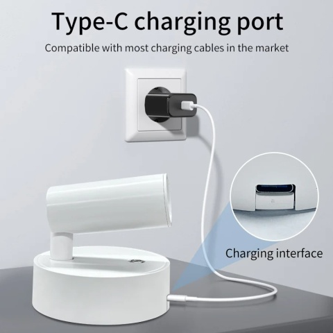 Światło LED magnetyczne USB akumulatorowa lampa ścienna reflektor bezprzewodowa bez dziurkacza lampka do czytania