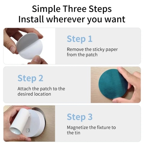 Światło LED magnetyczne USB akumulatorowa lampa ścienna reflektor bezprzewodowa bez dziurkacza lampka do czytania