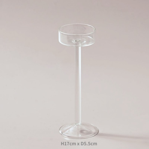 Zestaw szklanych świeczników Świecznik na tealighty Wystrój domu Ślubne ozdoby stołowe Kryształowy uchwyt Ustawienie stołu obiadowego