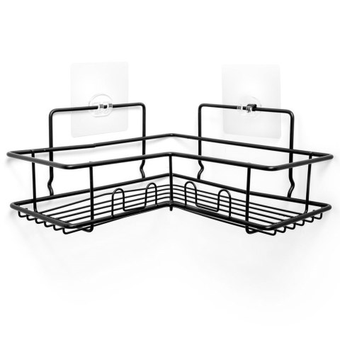 Półka Łazienkowa pod Prysznic Metalowa Przyklejana Narożna VILDE 23 x 23 cm