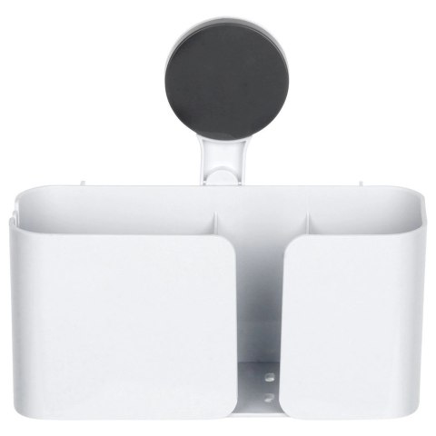 Półka Pod Prysznic Biała 3 Przegrody na Przyssawkę 21 x 9 cm BS