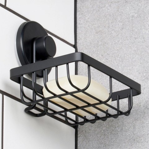 Półka Pod Prysznic Metalowa Mała Czarna na Przyssawkę 135 cm BS