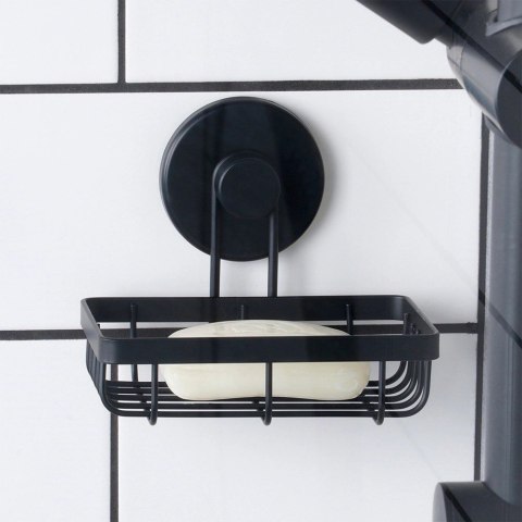 Półka Pod Prysznic Metalowa Mała Czarna na Przyssawkę 135 cm BS