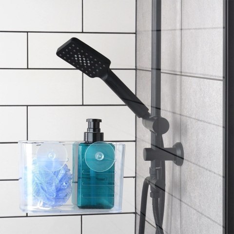 Półka Pod Prysznic Przezroczysta na Przyssawki 185 x 9 cm BS