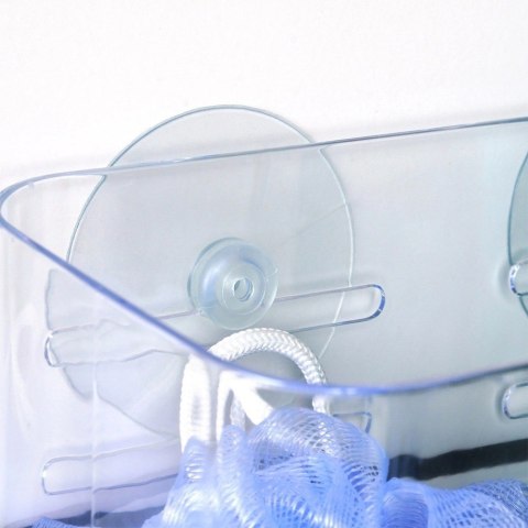 Półka Pod Prysznic Wysoka Przezroczysta na Przyssawki 155 cm BS