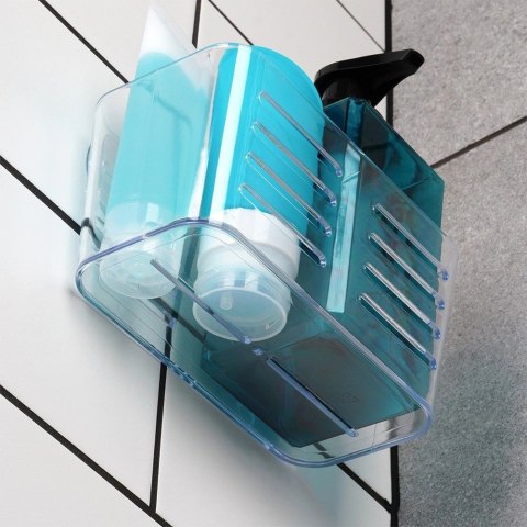 Półka Pod Prysznic Wysoka Przezroczysta na Przyssawki 155 cm BS