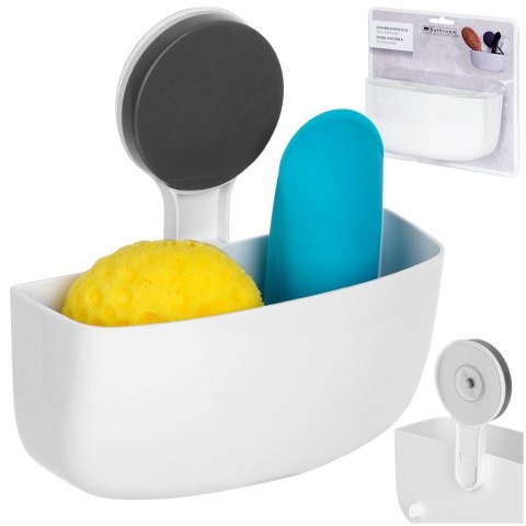 Półka Pod Prysznic na Przyssawkę Biała 16 x 7 cm Kosmetyki BS