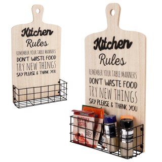 Półka Ścienna Metalowa Czarna Dekoracyjna Wytrzymała VILDE 9x28x50 cm