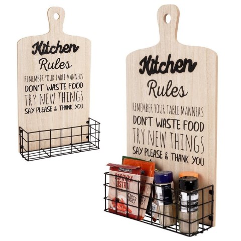 Półka Ścienna Metalowa Czarna Dekoracyjna Wytrzymała VILDE 9x28x50 cm