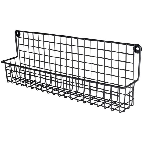 Półka na Przyprawy Metalowa Wisząca Loft Czarna Solidna ORION 9,5x6,5x14 cm