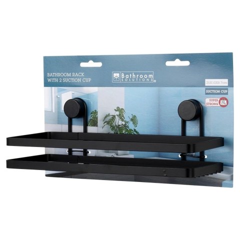 Półka pod Prysznic Ścienna Metalowa Czarna BATHROOM SOLUTIONS 25x10x8,5 cm