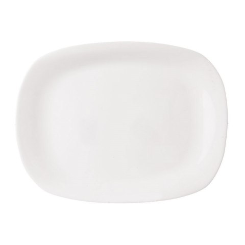 Półmisek Szklany Biały Prostokątny Talerz Serwowania 28 x 21 cm ORION