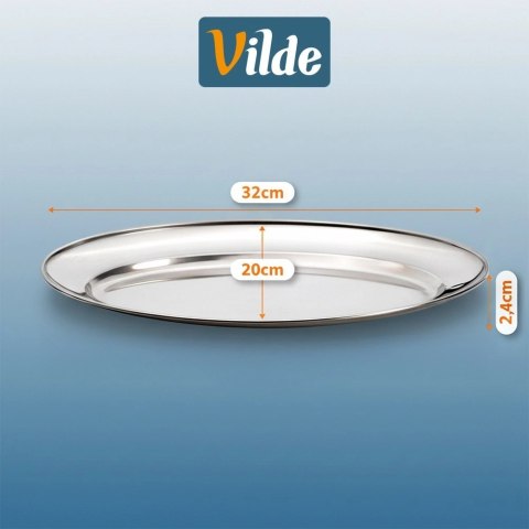 Półmisek stalowy owalny 32x20 cm