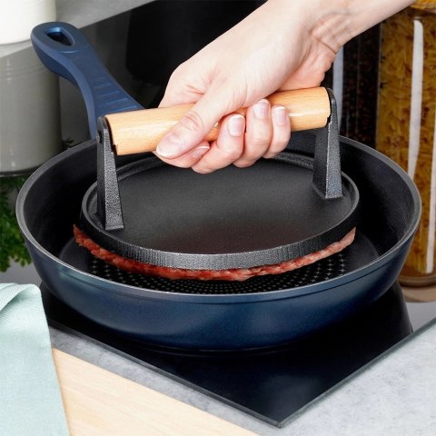 Prasa Forma Praska do Mięsa Hamburgerów Kotletów Żeliwna VILDE 17,5 cm