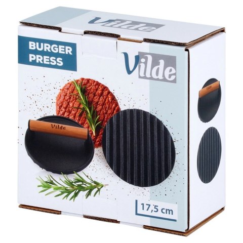 Prasa Forma Praska do Mięsa Hamburgerów Kotletów Żeliwna VILDE 17,5 cm