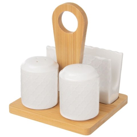 Przyprawnik na Sól i Pieprz Stojak Serwetki Zestaw ORION