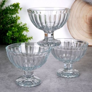 Pucharki do Lodów Szklane 3 szt. 180 ml Desery Galaretki Trwałe EH
