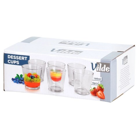 Pucharki na desery, przekąski szklane 180 ml 6 szt.