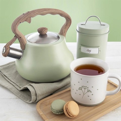 Puszka Pojemnik Metalowy GREENISH 1,3 L 11,5 x 18,5 cm ORION Zielony