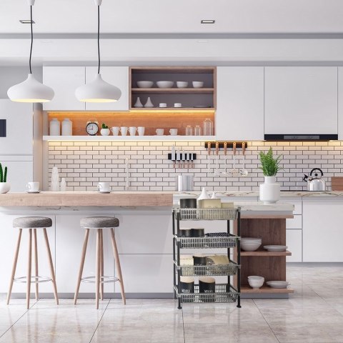 Regał Łazienkowy Wąski 4-poziomowy ORION 50 x 19,5 x 83 cm