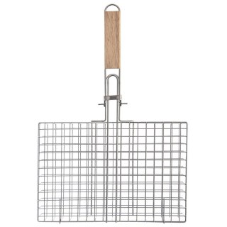 Ruszt Kosz do Grillowania Grilla z Uchwytem Zamykany Metalowy ORION 32x49 cm