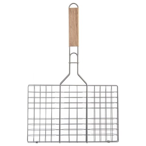 Ruszt do Grillowania z Uchwytem Zamykany Dwustronny Metalowy ORION 35x55 cm