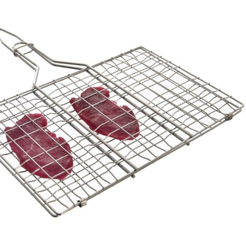 Ruszt do Grillowania z Uchwytem Zamykany Dwustronny Metalowy ORION 35x55 cm