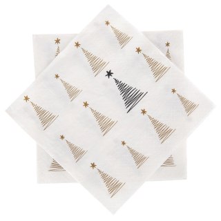 Serwetki Papierowe 20 szt. Choinka Złota 3-warstwowe 33 x 33 cm ORION