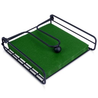 Serwetnik Metalowy Czarny z Dociskaczem 19 x 19,5 cm do Stolu VILDE