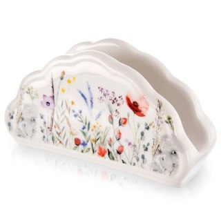 Serwetnik Porcelanowy Wzór MAKI Kwiaty 13 x 4,5 x 7 cm ORION