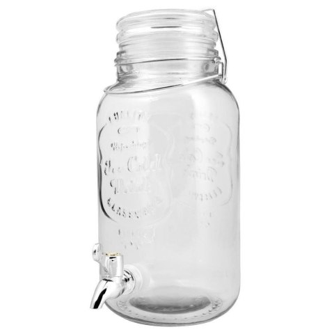 Słój do Napojów z Kranikiem Szklany Duży 4 L do Lemonady ORION