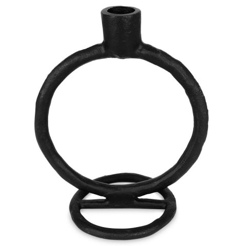 Świecznik Dekoracyjny Ozdobny Aluminiowy Czarny ORION 19 cm