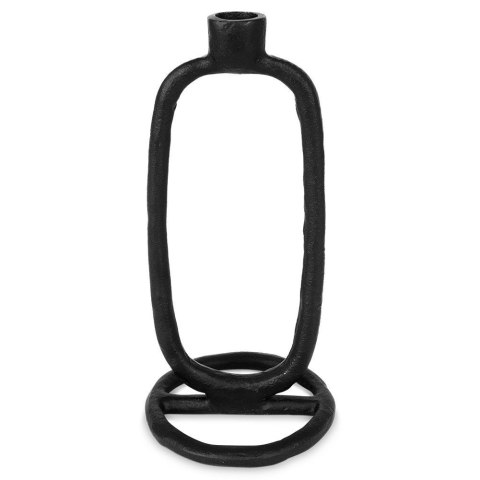 Świecznik Dekoracyjny Ozdobny Aluminiowy Czarny ORION 24 cm