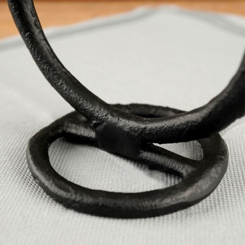 Świecznik Dekoracyjny Ozdobny Aluminiowy Czarny ORION 24 cm