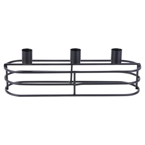 Świecznik Metalowy Czarny na 3 Świeczki HOME STYLING COLLECTION LOFT