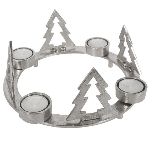 Świecznik Tealight 4 Świeczki Świąteczny Loft HOME STYLING COLLECTION 25 cm