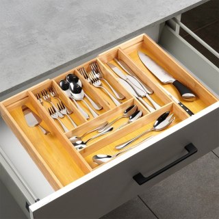 Wkład na Sztućce do Szuflady VILDE Bambus Rozsuwany 35,5-54,5 cm