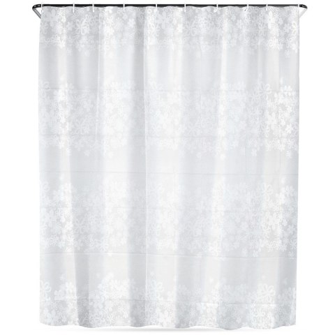 Zasłona Prysznicowa 180 x 180 cm VILDE Wodoodporna PEVA Wzór Kwiatowy