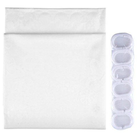 Zasłona Prysznicowa 180 x 180 cm VILDE Wodoodporna PEVA Wzór Kwiatowy