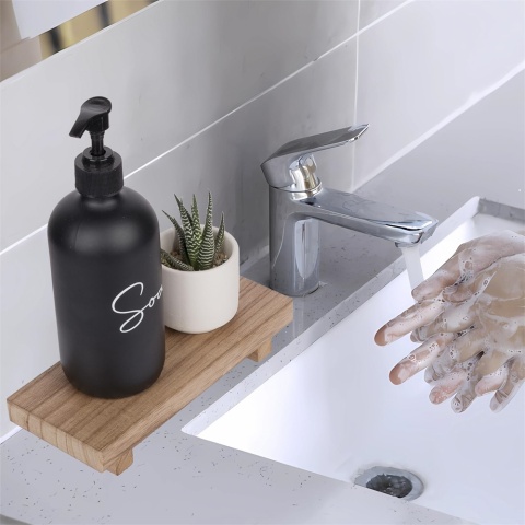 Drewniany stojak na cokole do wystroju domu wiejskiego 8,6 cala Mały