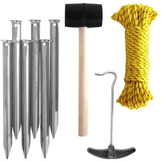 Zestaw Kempingowy do Namiotu Śledzie Młotek Linka Redcliffs