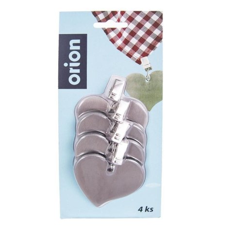 Zestaw Klipsy Obciążniki do Obrusu Serduszka Serca Stalowe 4 szt. ORION 6 cm