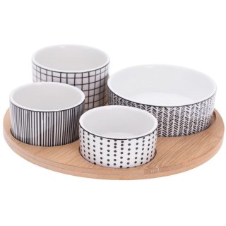 Zestaw do Przystawek Przekąsek 4 Miseczki + Deska EXCELLENT HOUSEWARE