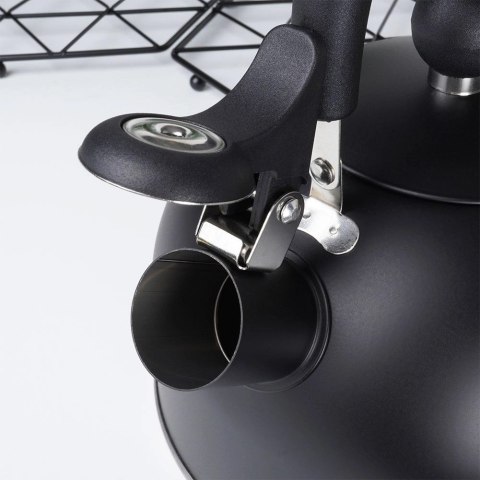 Czajnik z Gwizdkiem Stalowy Czarny Indukcja Gaz Tradycyjny VILE 3 L